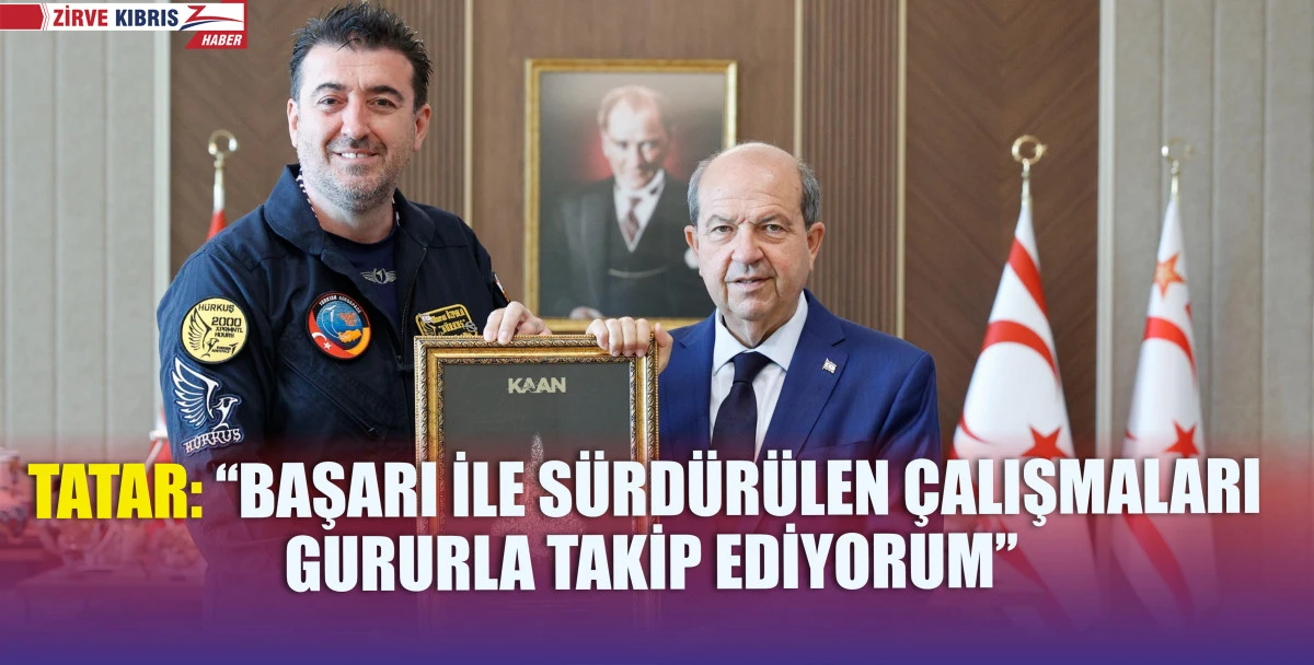 Cumhurbaşkanı Tatar, TUSAŞ Eğitim Uçakları Baş Test Pilotu Özpala'yı kabul etti