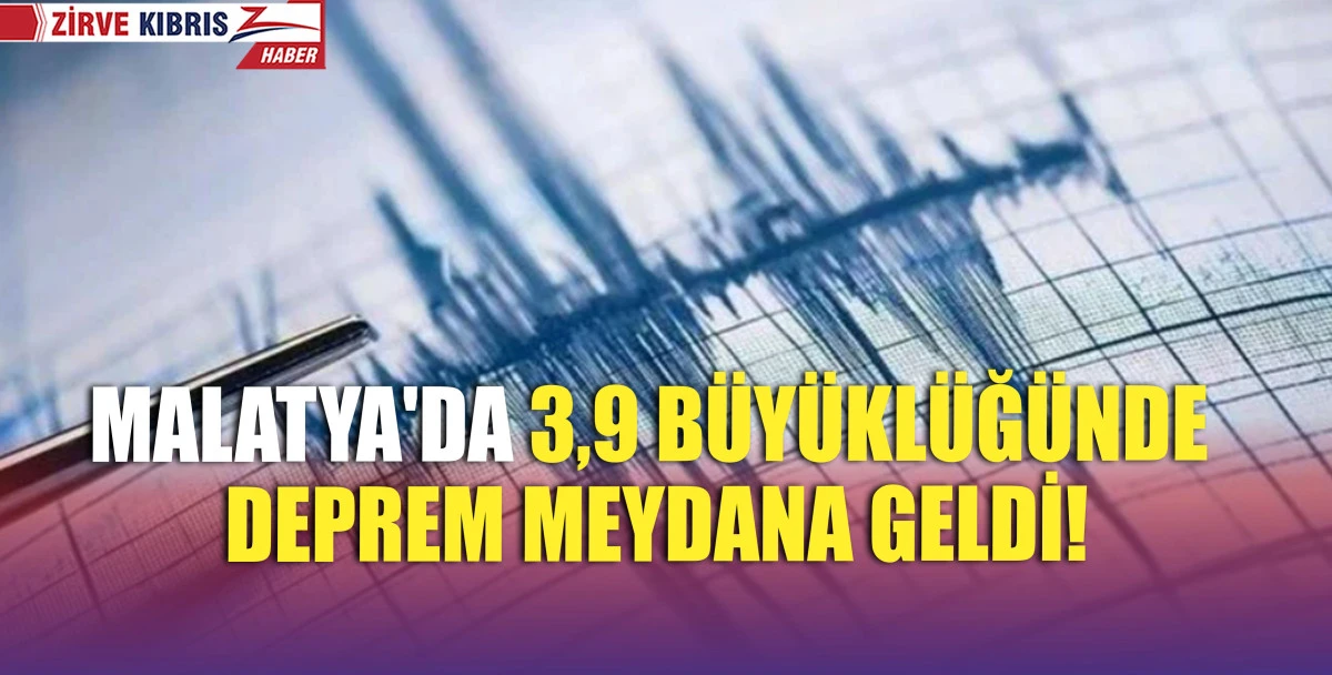 Malatya'nın Pütürge ilçesinde 3,9 şiddetinde deprem meydana geldi