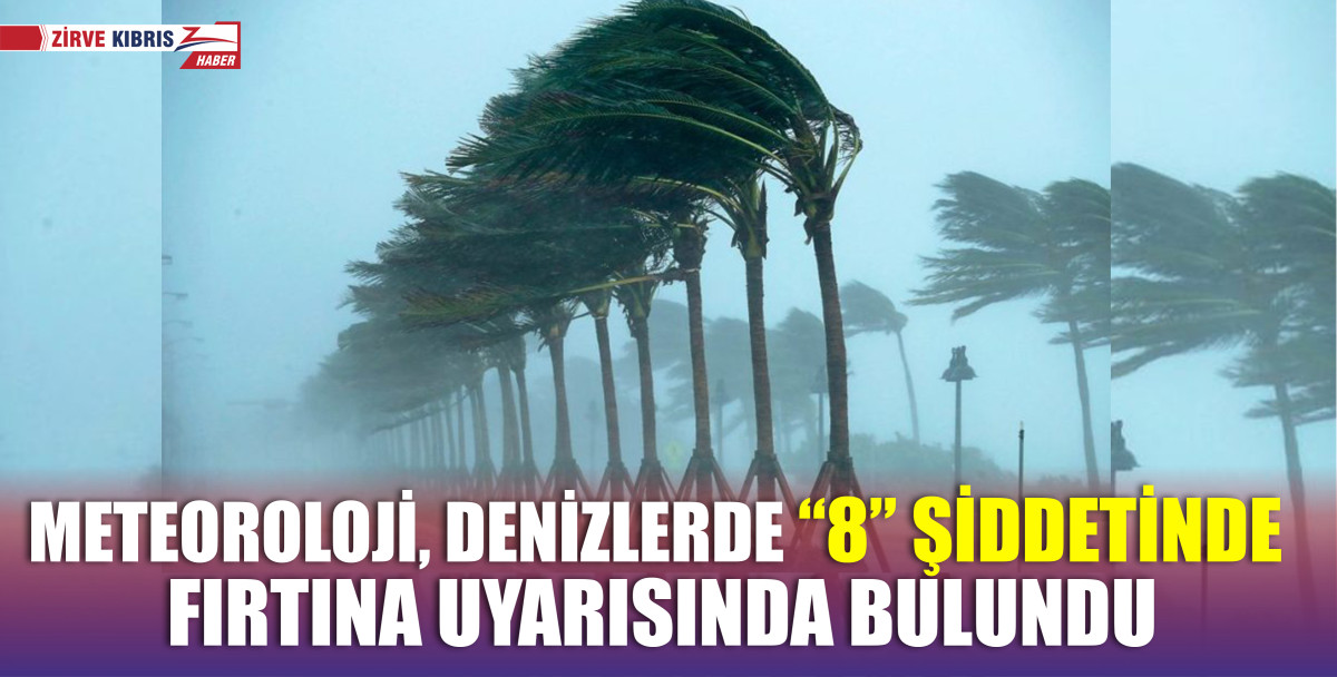 Meteoroloji Dairesi, denizlerde “8”şiddetinde fırtına beklendiğini duyurdu