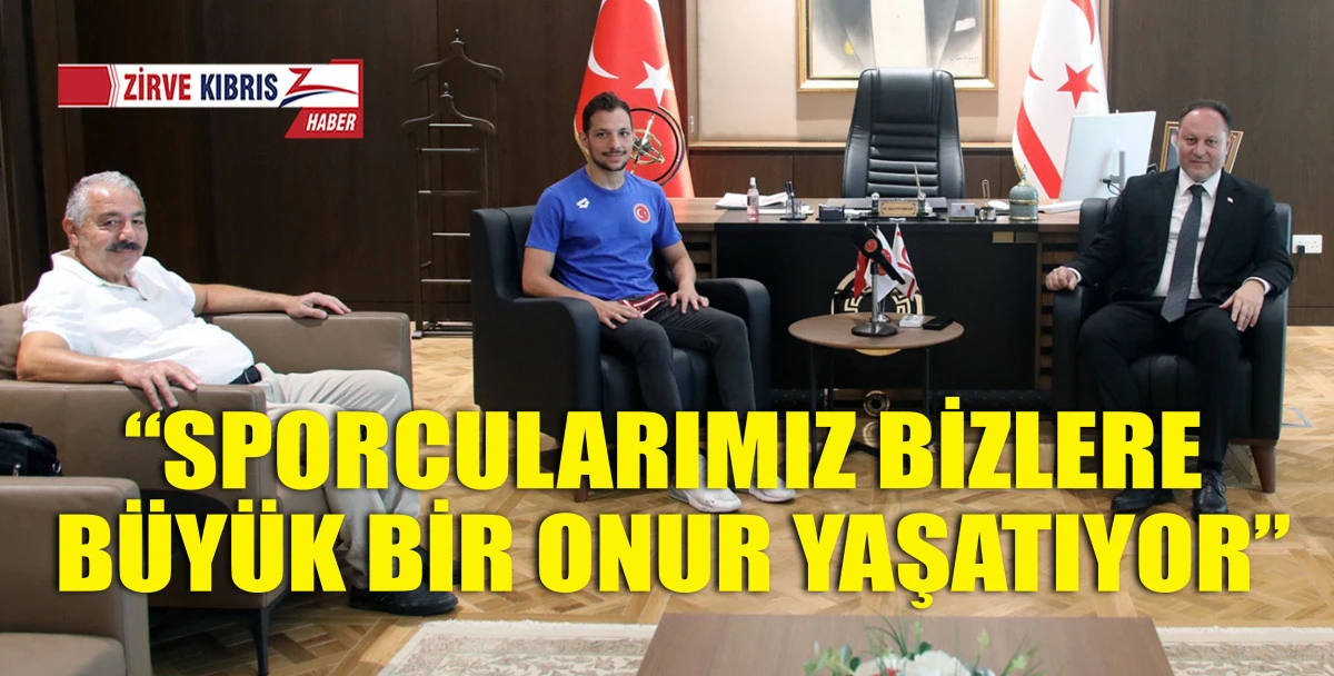  Öztürkler, milli yüzücü Doğukan Ulaç’ı tebrik etti