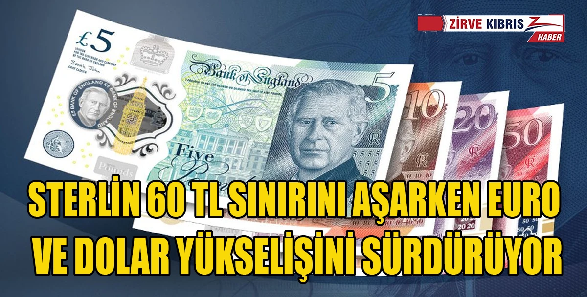  Sterlin 60,95 TL, euro 53,10 TL, dolar 45,10 TL&rsquo;den işlem g&ouml;r&uuml;yor